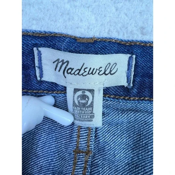 Madewell Baggy Straight Jeans Womens 24 Blue Medium Wash High Rise Relaxed Denim - Picture 6 of 16
